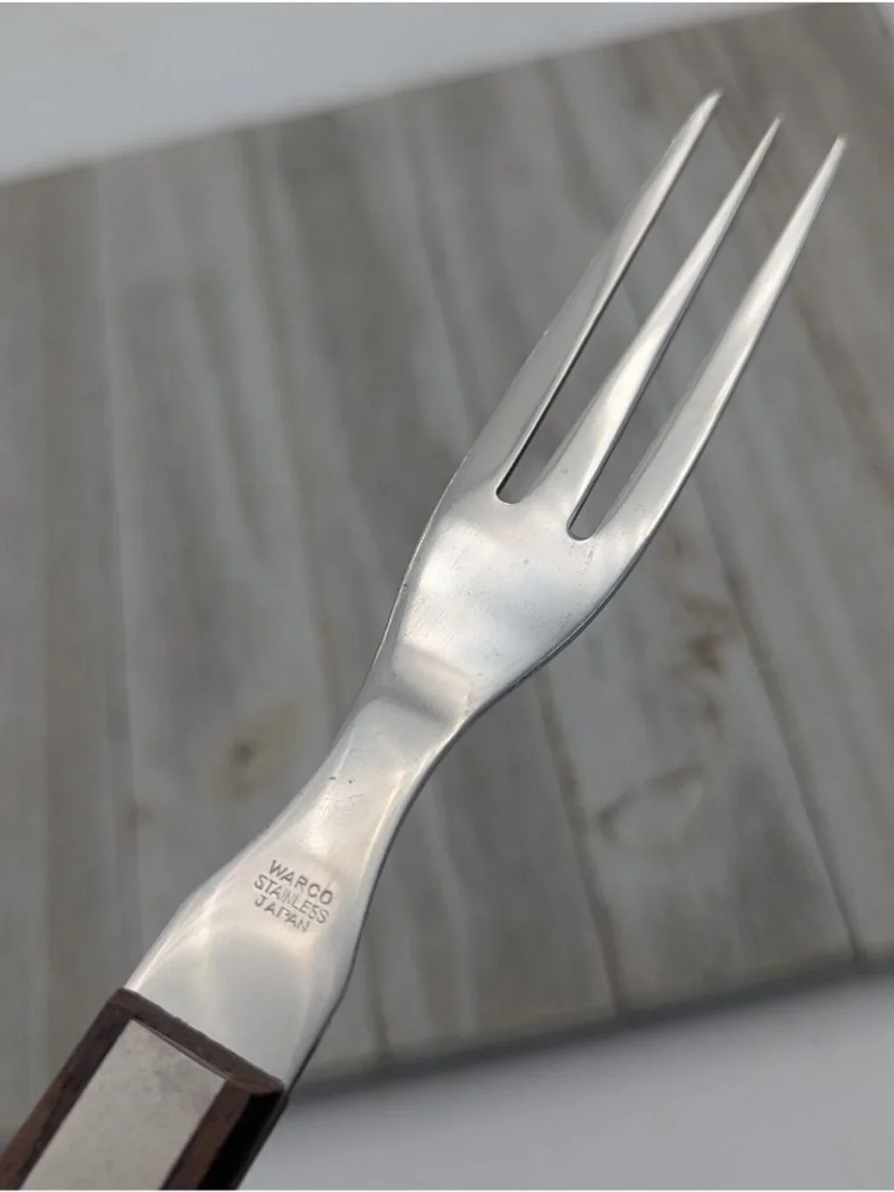 Warco 3 Prong Granny Meat Fork Stainless Steel Japan Advertising Nebraska 9-1/2